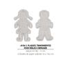 2 Transparent 11 Cm Plates for Iron-on Beads (boy, Girl) + 2 Sheets of Parchment Paper 16x19.5 Cm