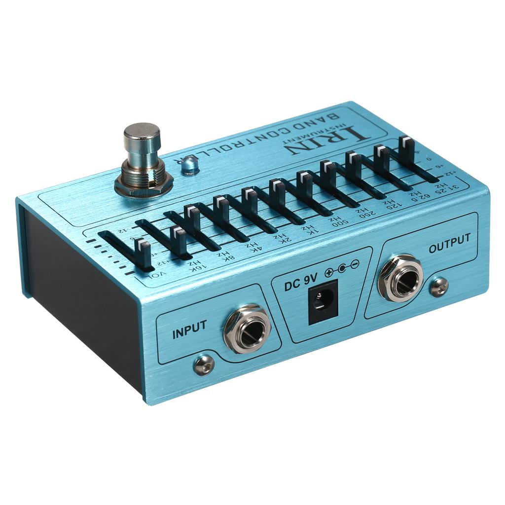 10 Band EQ Guitar Effect Pedal Mini Guitar Equalizer with True Bypass for Guitar Bass Aluminum Alloy Body