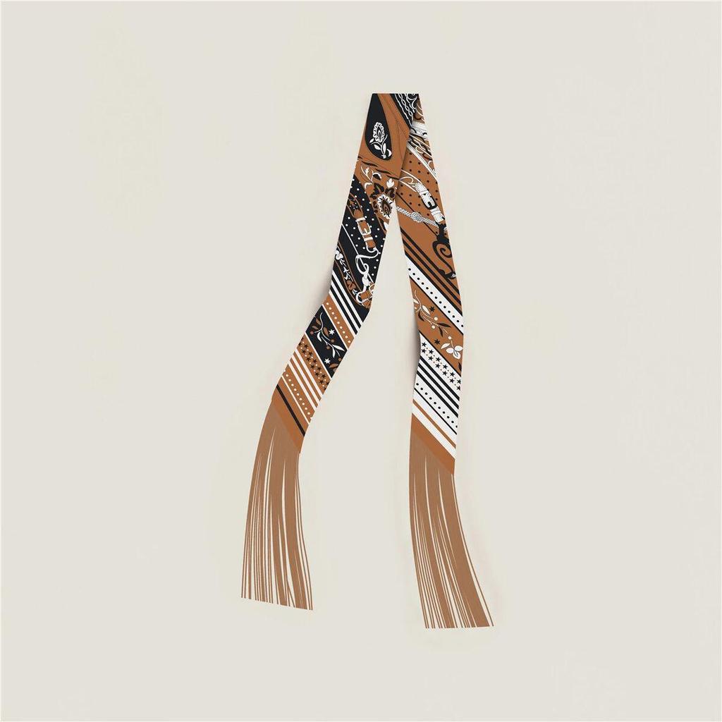 Dámská keprová hedvábná stuha v korejském stylu: Všestranný doplněk ke šále a tašce