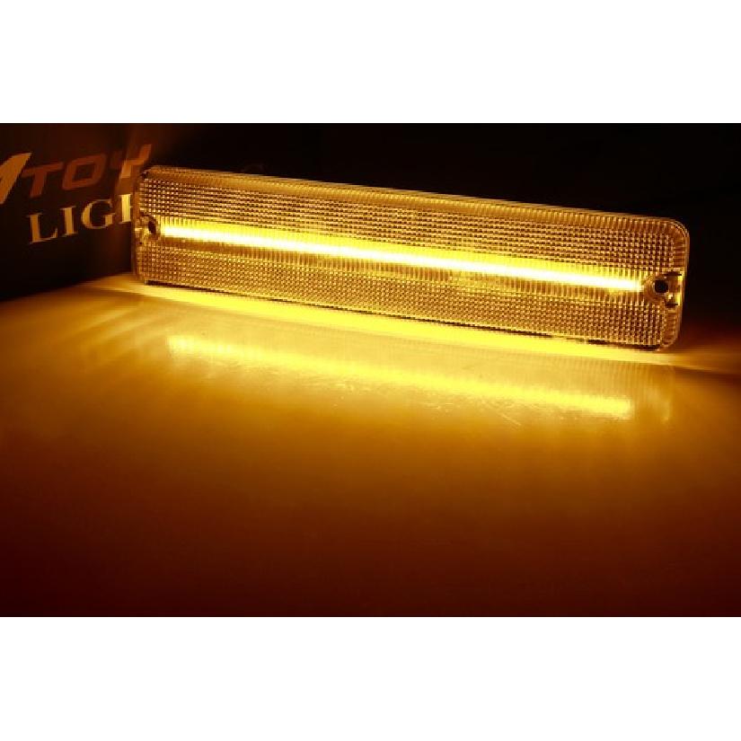 Clear Lens Amber Full LED Fender Flare Side Markers For Jeep 1987-95 Wrangler YJ