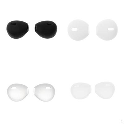 4 Pairs Silicone Earbuds Eartips Ear Caps For Apple AirPods IPhone 7 Earpods Black+White+Clear+Grey