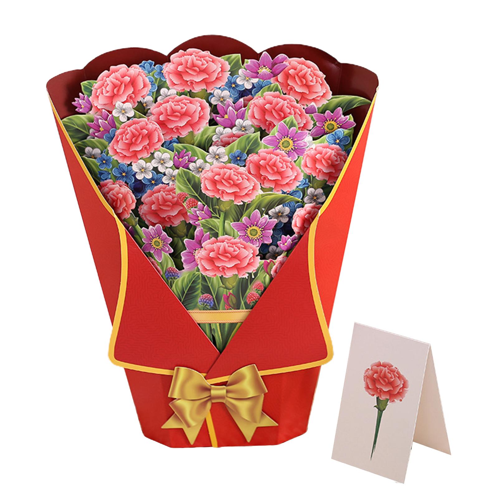 

1 шт., открытка с букетом цветов 33*25,5 см, 3D значимый подарок Carnations