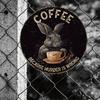 1 piece 8x8 inch round aluminum logo Coffee because Murder is Wrong Fun Bunny Vintage round metal logo Fun Bar Coffee logo