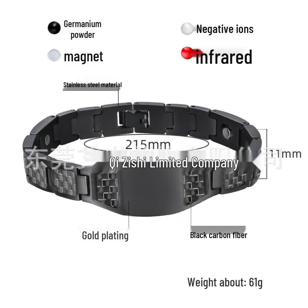 Herren 4-in-1 Magnetisches Titan- & Edelstahl Germanium Energiearmband