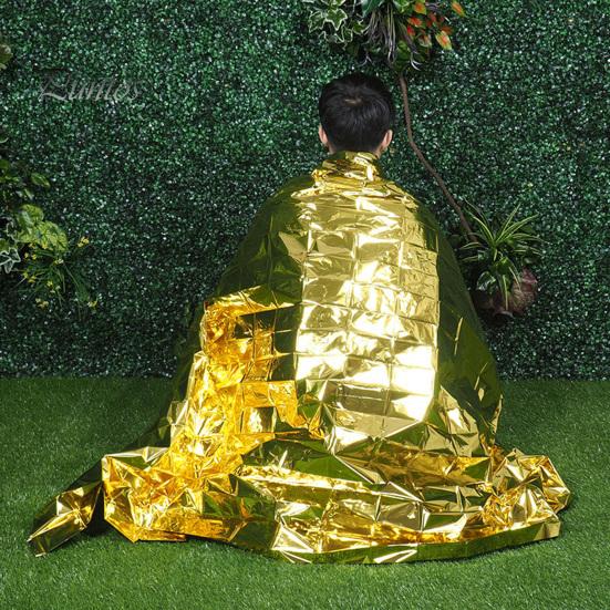 Pătură termică de urgență Pături de supraviețuire portabile, impermeabile, rezistente la vânt, rezistente la umiditate, de unică folosință, echipamente de supraviețuire reflectorizante pentru exterior