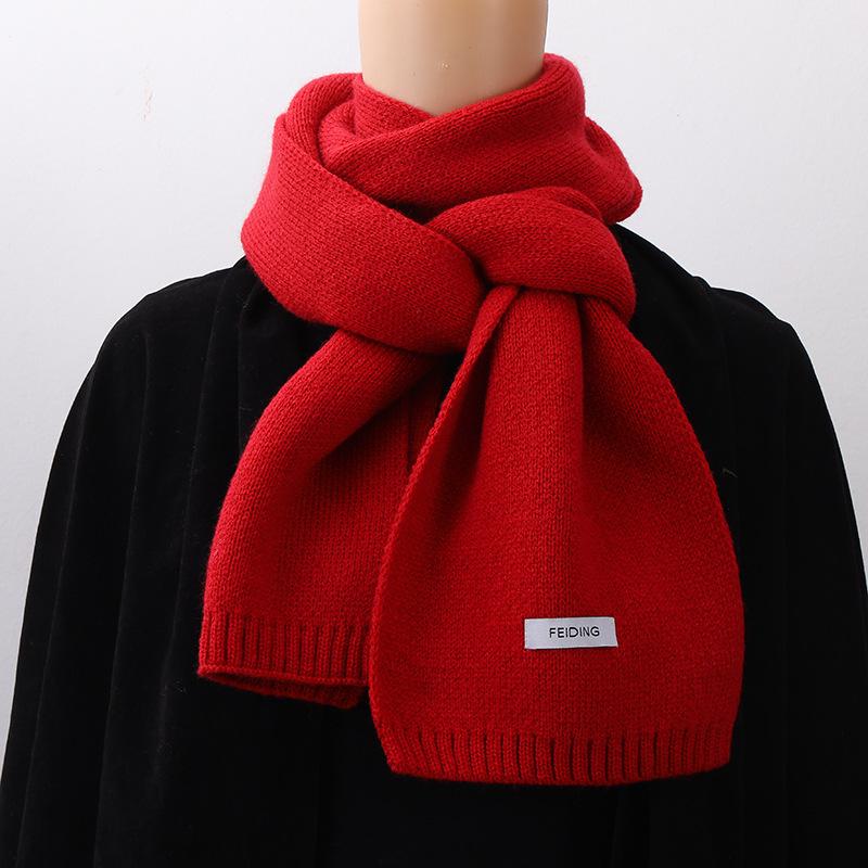 Damen 2025 Koreanischer Stil Gestrickter Winterschal - Unifarben, Warm, Vielseitig, Unisex Halswärmer