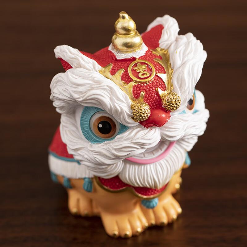 Foshan Lion Dance Art Figurine Set