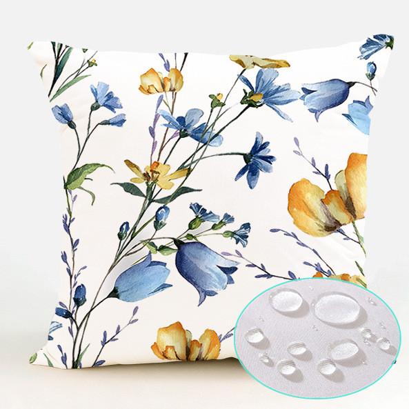 Polyester Waterproof Pillow Cover With Floral Pattern For Living Room Decor