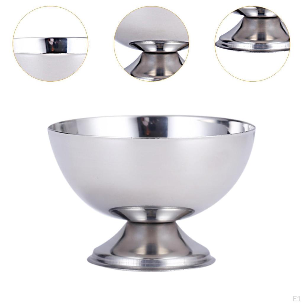 Cereal Bowl Dessert Display Footed Fruit Salad Ice Cream for Home
