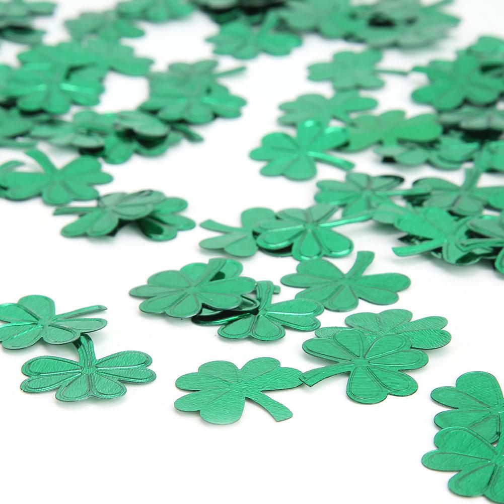 60g Beutel Schönes Einzigartiges Party-Tischkonfetti für St. Patrick's Day Party Ballondekoration(Grünes vierblättriges Gras )