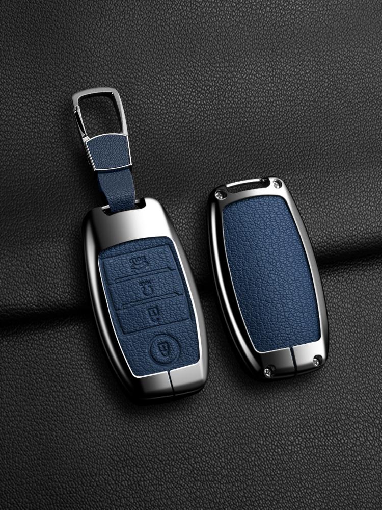 High Quality Zinc Alloy Leather Car Key Case Cover For Kia Sportage Cerato Optima K2 K3 K4 K5 Rio Picanto Soul Sorento Sedona