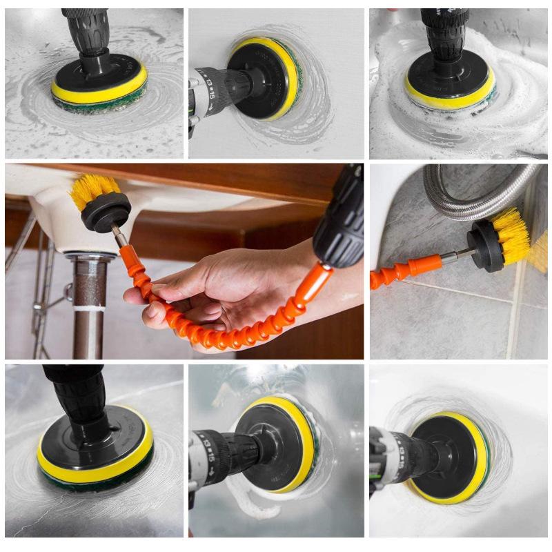 

24pcs Electric Drill Cleaning Brushes Set for Bathtub Grout Bathroom Floor Tile Power Scrubber Cleaning Kit Type A