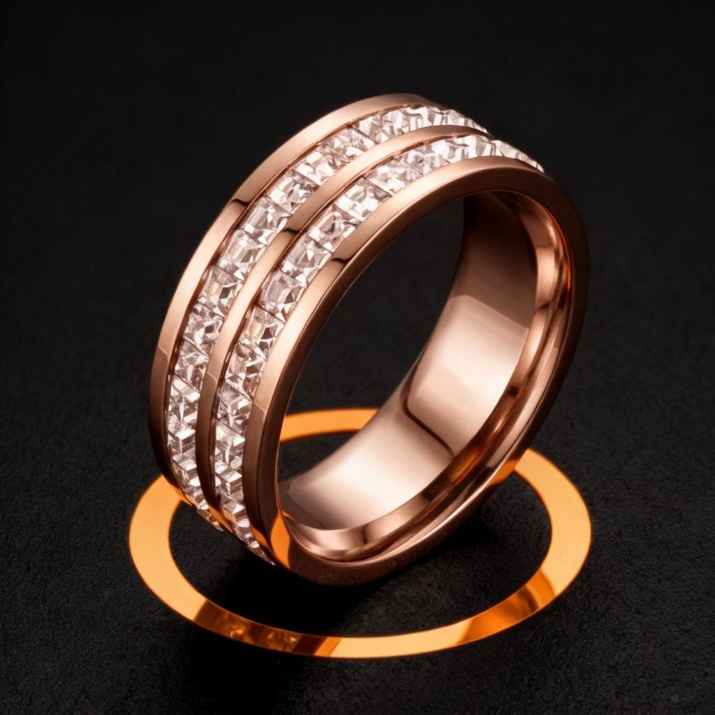 Titanium steel ring, niche and high-end, light luxury, non-fading, cross-border Instagram-style Foever Love