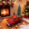Truck Christmas Tree Statue Christmas Figurine Indoor for Home Decor Collectible Living Room Cabinet Housewarming Desk Ornament