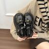 2025 Autumn New Platform Comfortable Loafers Women's One-pedal Retro Small Leather Shoes British Style Thick Heel Single Shoes Women