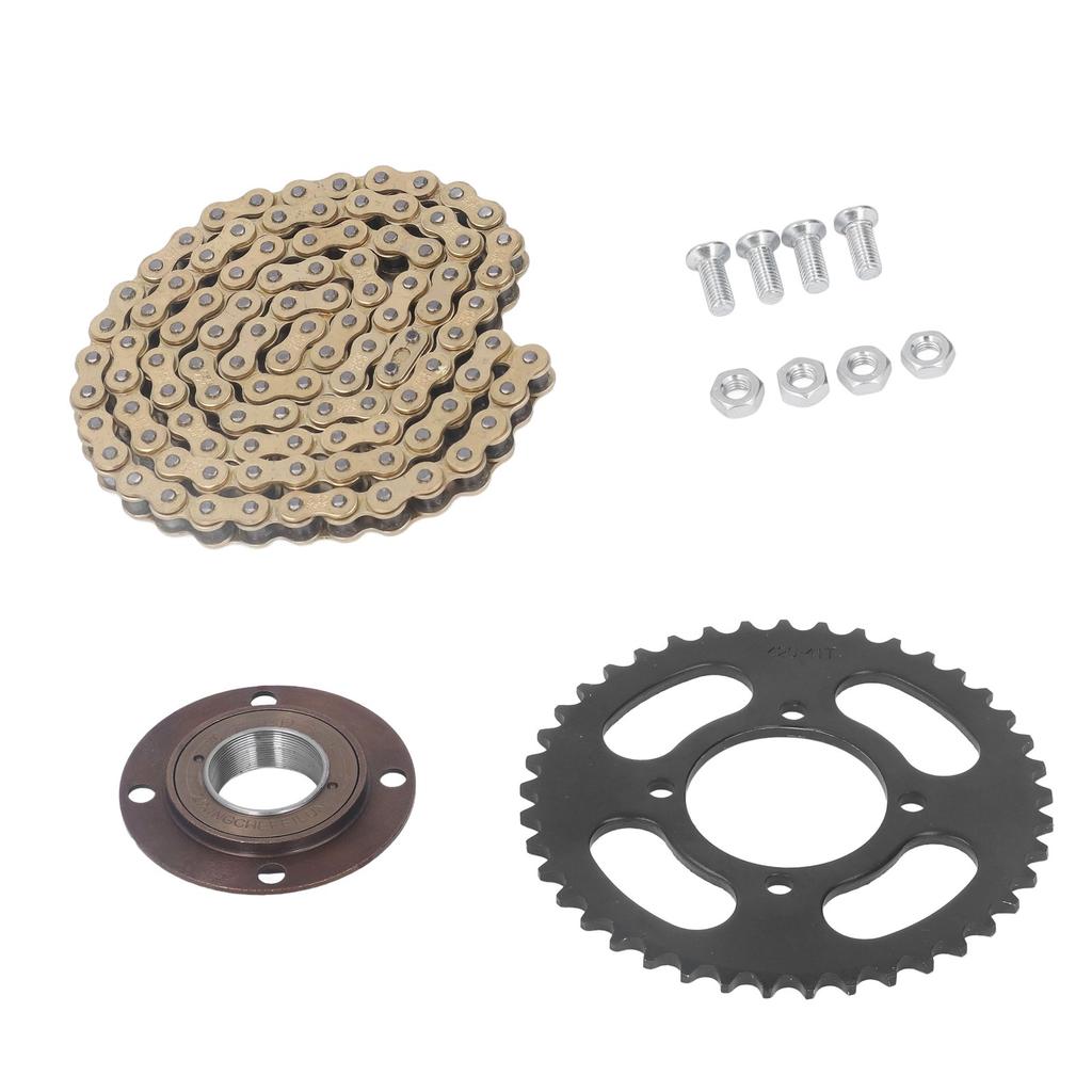 Kette Vorne Hinten Kettenblatt Kit Aluminiumlegierung Gold Antriebskette Combo 104 Glieder 420 Kette 41Z