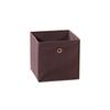 Boîte de rangement pliable - Winny - Tissu - Brun - 31x31x31 cm - Avec anneau en métal