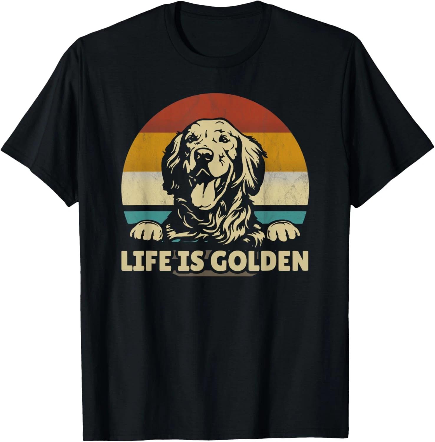 Golden Retriever Dog Life is golden retro vintage T-Shirt 3XL