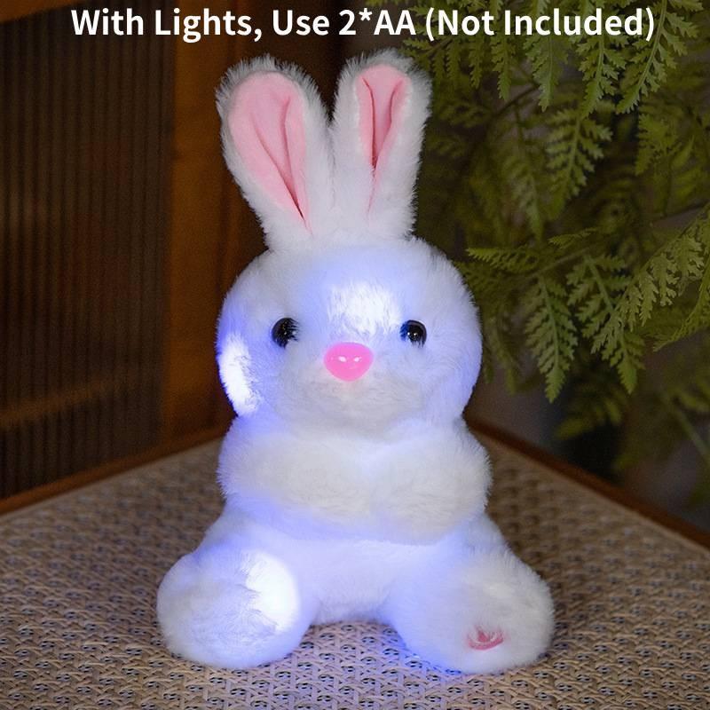 Colorful Glowing Rabbit Plush Toy Cartoon Stuffed Doll Home 2535cm Decoration