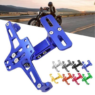 Motorcycle License Plate Frame Adjustment Aluminum Motorcycle Tail Light Stand