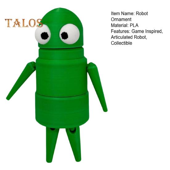 Desk Buddy Robot Ornament Collectible Robot Figurine Articulated Robot Buddy Gift for Video Game Fans Desk Decoration