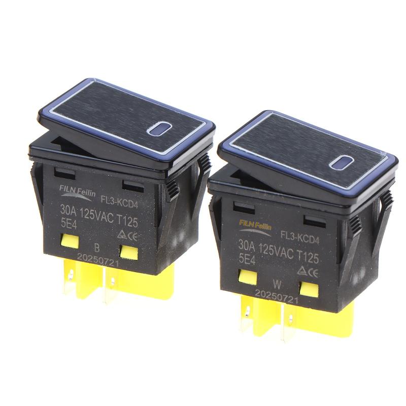 30A 110V 220V Heavy Duty Dpst Ip67 4 Pin Sealed Waterproof T85 Auto Boat Marine Toggle Rocker Switch With Led Light