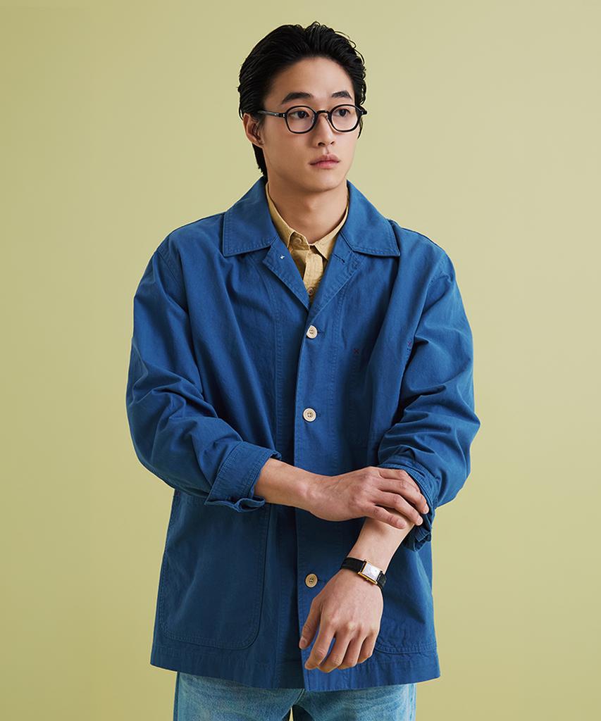 Uniform Bridge Cotton Coverall Jacket Blue
