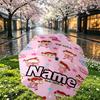 Custom Name Personalized Crayon Shin Print Umbrella, Auto Open Close, 8‑Rib Sturdy Frame, Commute Camping Hiking Use, Birthday Gift