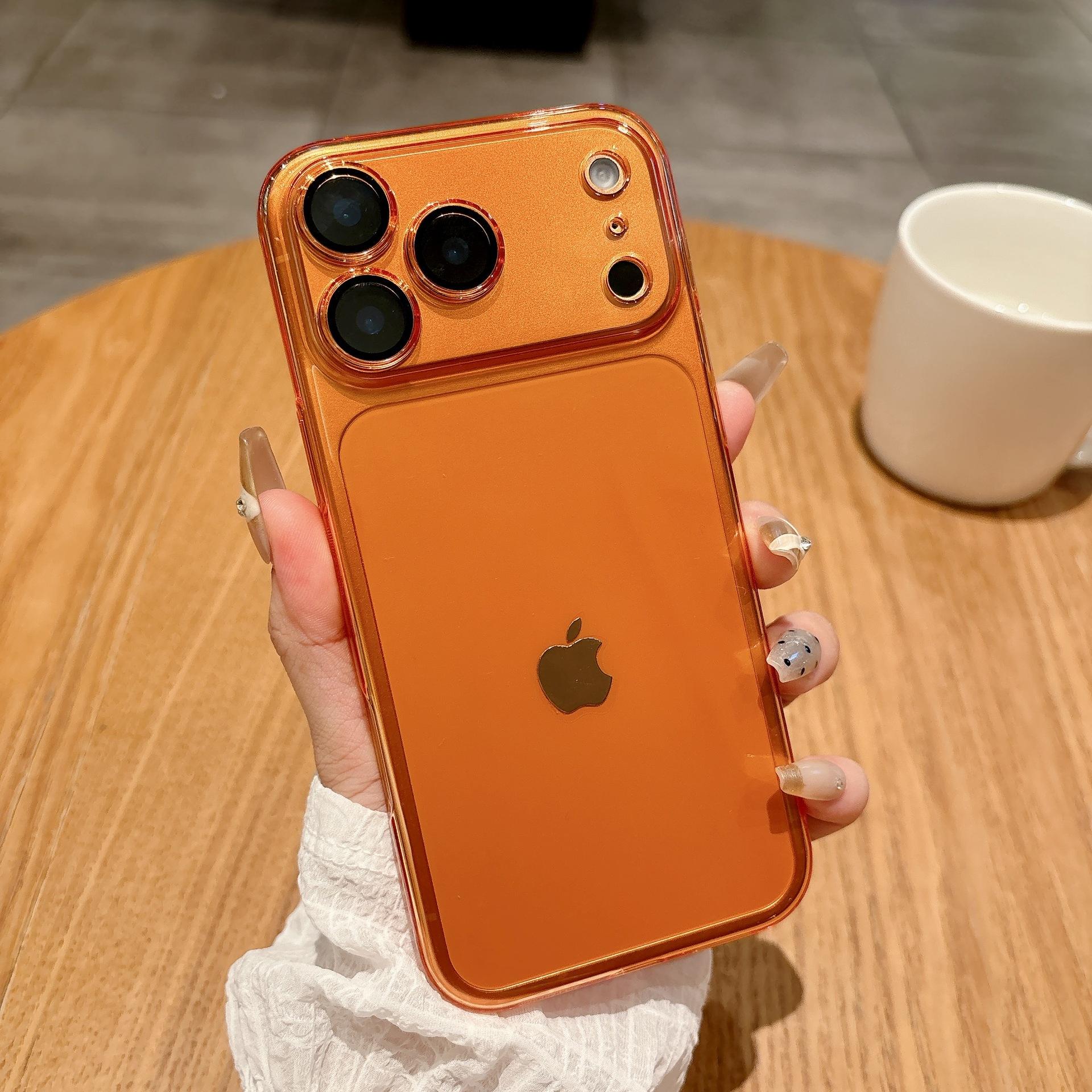 

Для Apple 17ProMax Мобільний чохол, що не жовтіє, Ультратонкий для IPhone16 з плівкою для об єктива 15 Повністю закритий жорсткий чохол з ПК For iPhone17