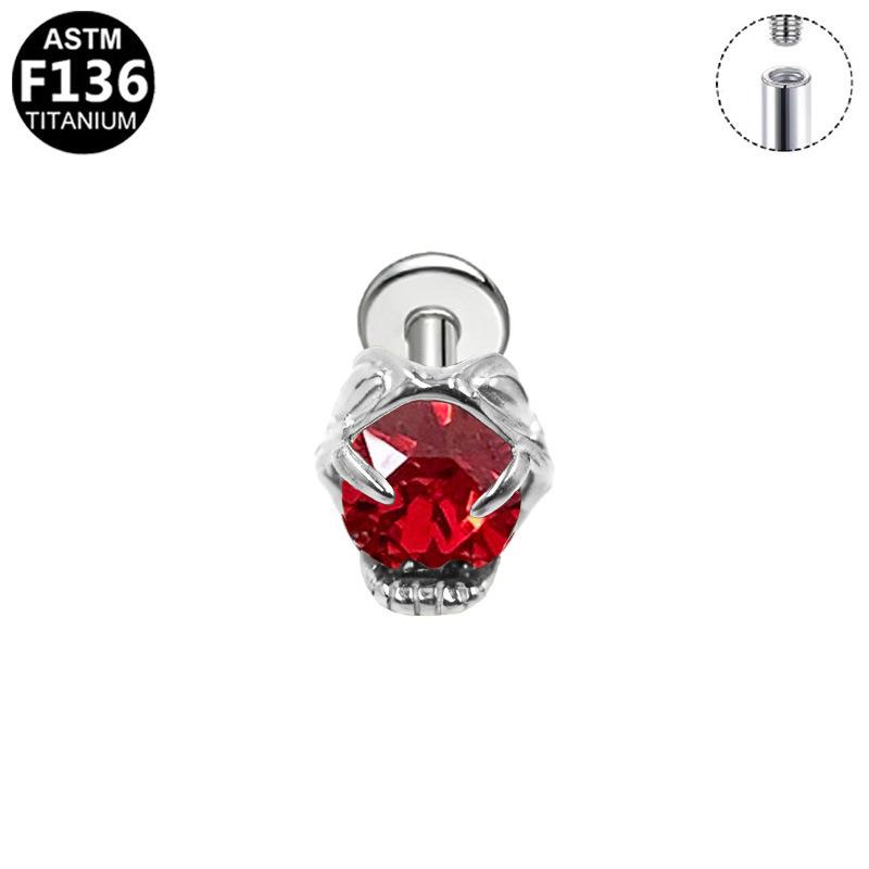 Titanium Heart Bat Wing Ear Stud Piercing Earring, Fashionable and Sweet European-Korean Style.