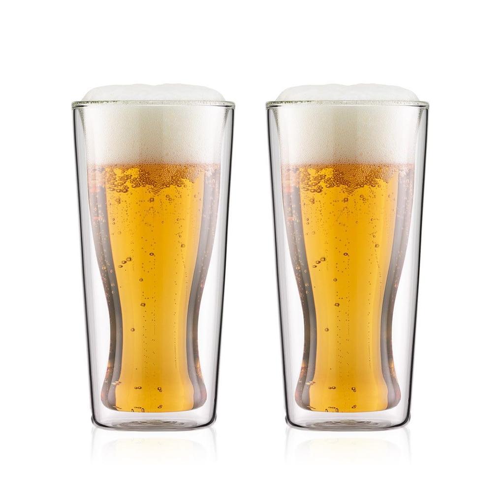 BODUM SKÅL Double-Wall Glass Tumbler, 350ml, Set of 2, Insulates Against Cold or Hot Drinks, Double-Walled, Microwave and Oven Safe, Dishwasher Safe