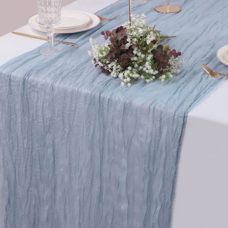 Tovaglia Blu Formaggio per Feste per Bambini con Tessuto Pieghettato per Eventi nella Nursery