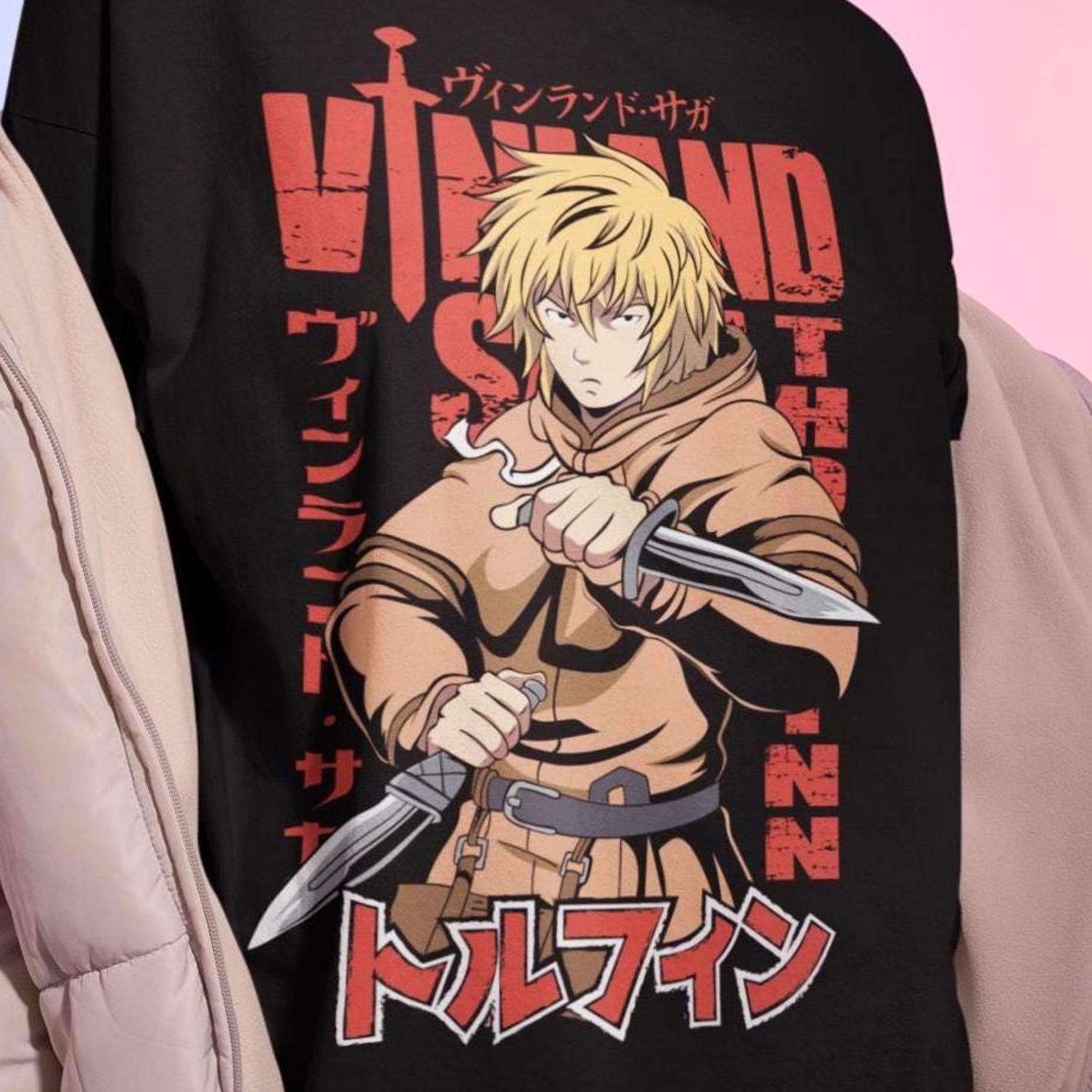 Thorfinn Anime Shirt - Manga Viking Tee,Young Warrior Graphic Tshirt 4XL