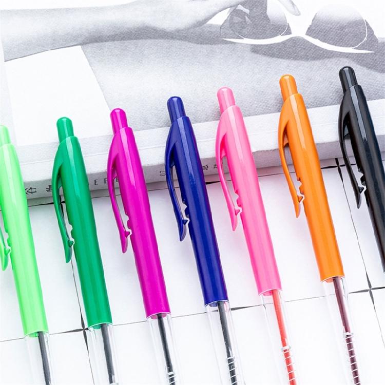 Retractable Ballpoint Pen 1.0mm Smooth Writing Tool Plastic Signing Pen For Sketching Notetaking Tasks