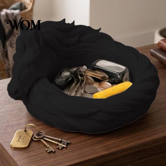 Durable Storage Tray Catchall Bowl, Horse Elephant Fox Cat Shape Tray, Scratch-Proof Large Capacity Organizer, for Keys Headphones Lipstick Key Holder