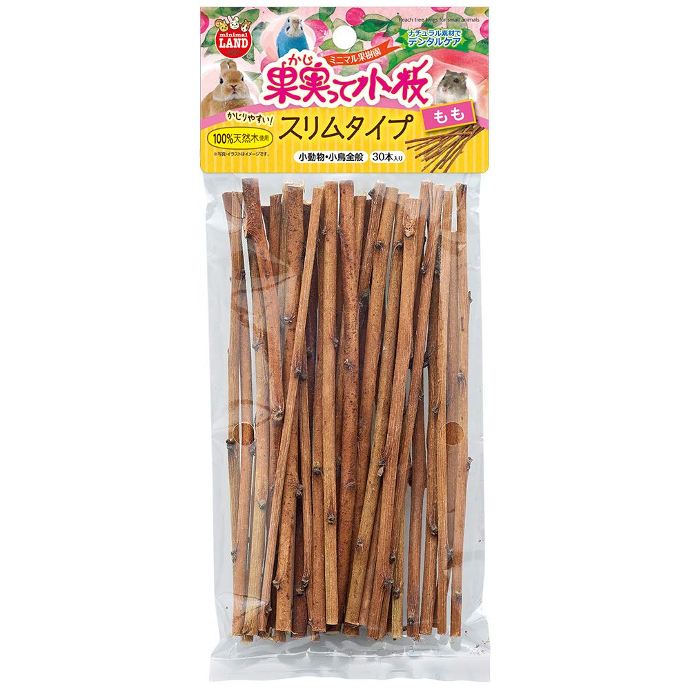 Minimal Land [Amazon.co.jp Exclusive] Fruit Twig Slim Type Peach 30 sticks x 3 bags