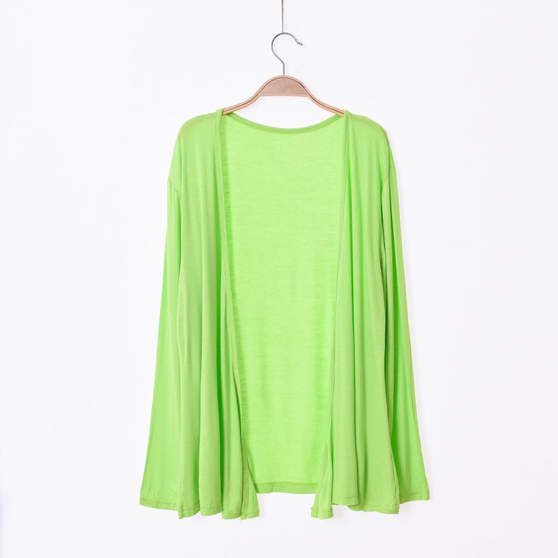 Plus Size Spring/Summer Sun Protection Modal Beach Cover-Up Cardigan for Women