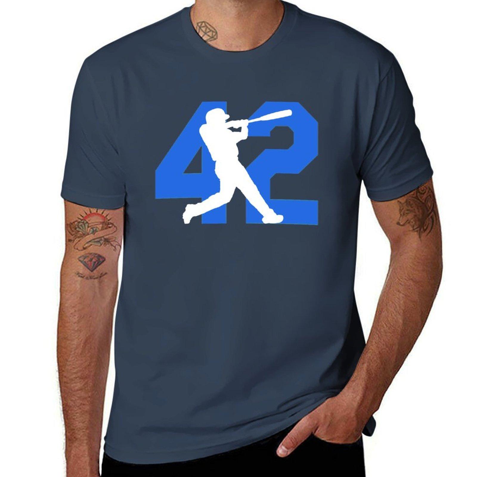 Jackie Robinson Tshirt Plus Size Simple Casual Top S