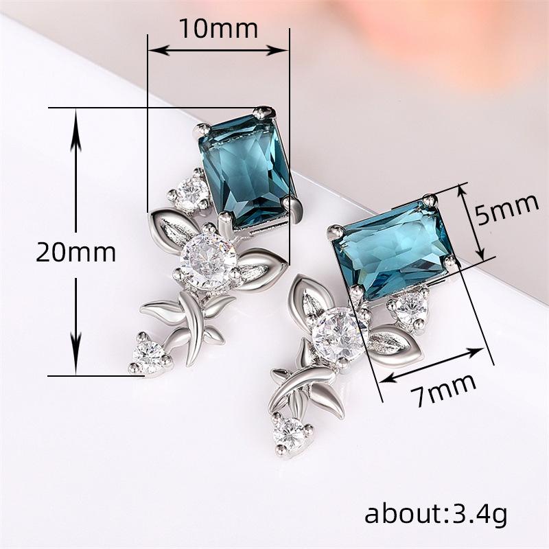 Lindon Fashion Copper Alloy Zircon Jewellery Drop Earrings For Women Wedding Party Gifts