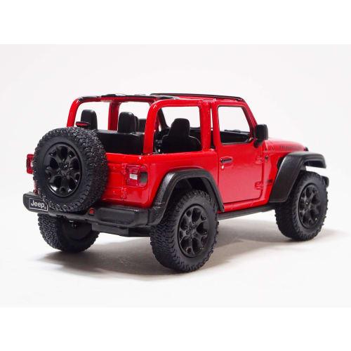 Kinsmart Jeep Wrangler Rubicon Red Open Top 1/34 Scale Diecast Car KT5412A