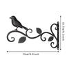 Supporti da Appendere per Piante in Ferro Battuto con Decorazione di Uccello e Foglia Perfetti per Uso Esterno su Patio Balcone Parete del Giardino