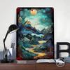 Abstract Aurora Borealis Printed Poster Customized Wall Art Retro Vintage Metal Tin Signs for Home Bedroom Decoration Gaming