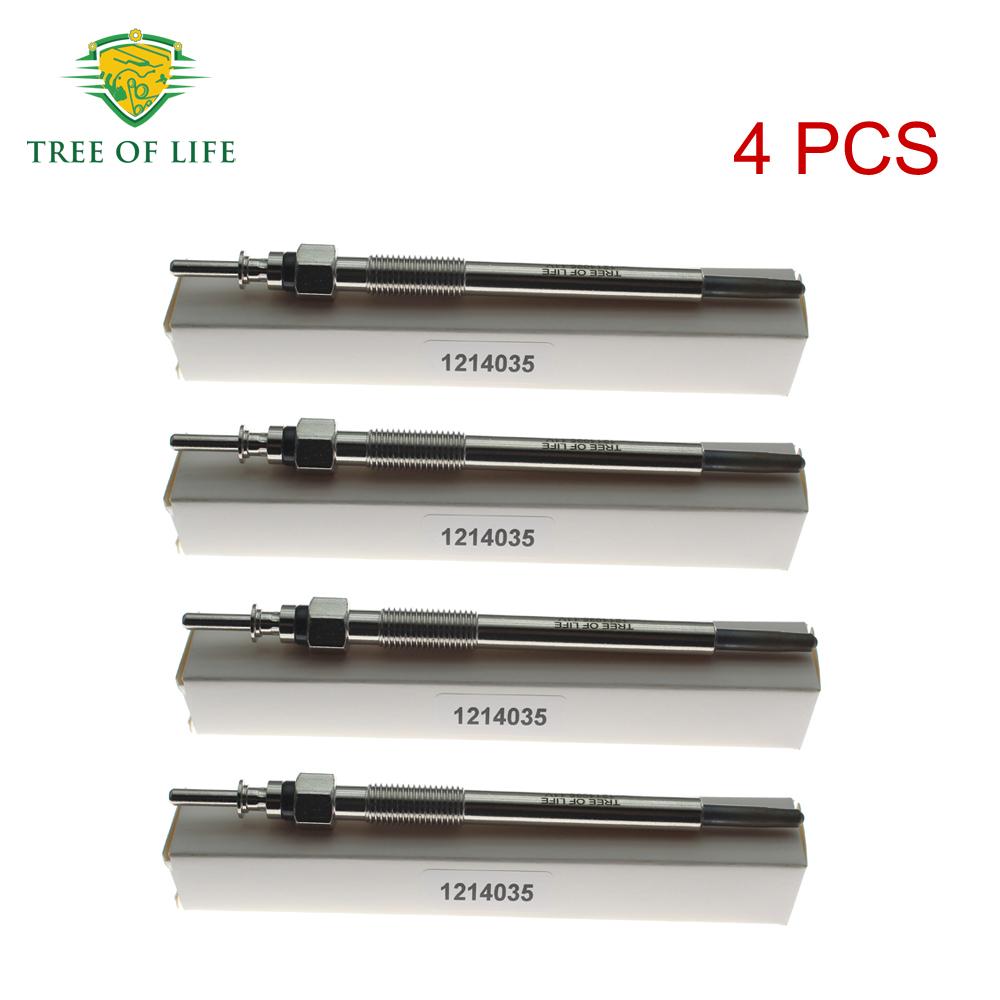 4X Glow Plugs 11V For Vauxhall Astra IV V VI 2000+ Combo Corsa II III 2000-2014 Corsavan II Meriva Zafira II 1.7 CDTI Dual Core 4PCS