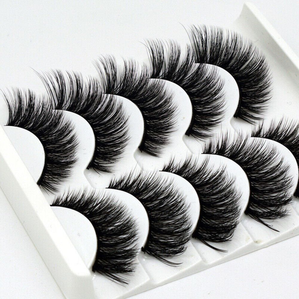 Eye Makeup Natural Wispy Flared False Eyelashes Crisscross 3D Faux Mink Hair Eye Lash Extension