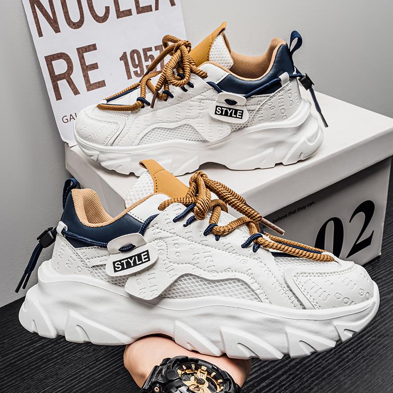 New Fashion New Men's Fashion Casual Low Top Sports Shoes Students Thick Sole Comfortable Sneakers Boys Male Classic Breathable Basketball Shoes