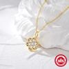 S925 Silver Diamond Flower Necklace Women'S Light Luxury High-End Niche Design Collarbone Chain Commuter Office Worker Accessories