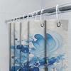 Blue Ink Splash Shower Curtain Bathroom Decor Waterproof Fabric 3D Printing Home Decoration for Kids Bathrooms