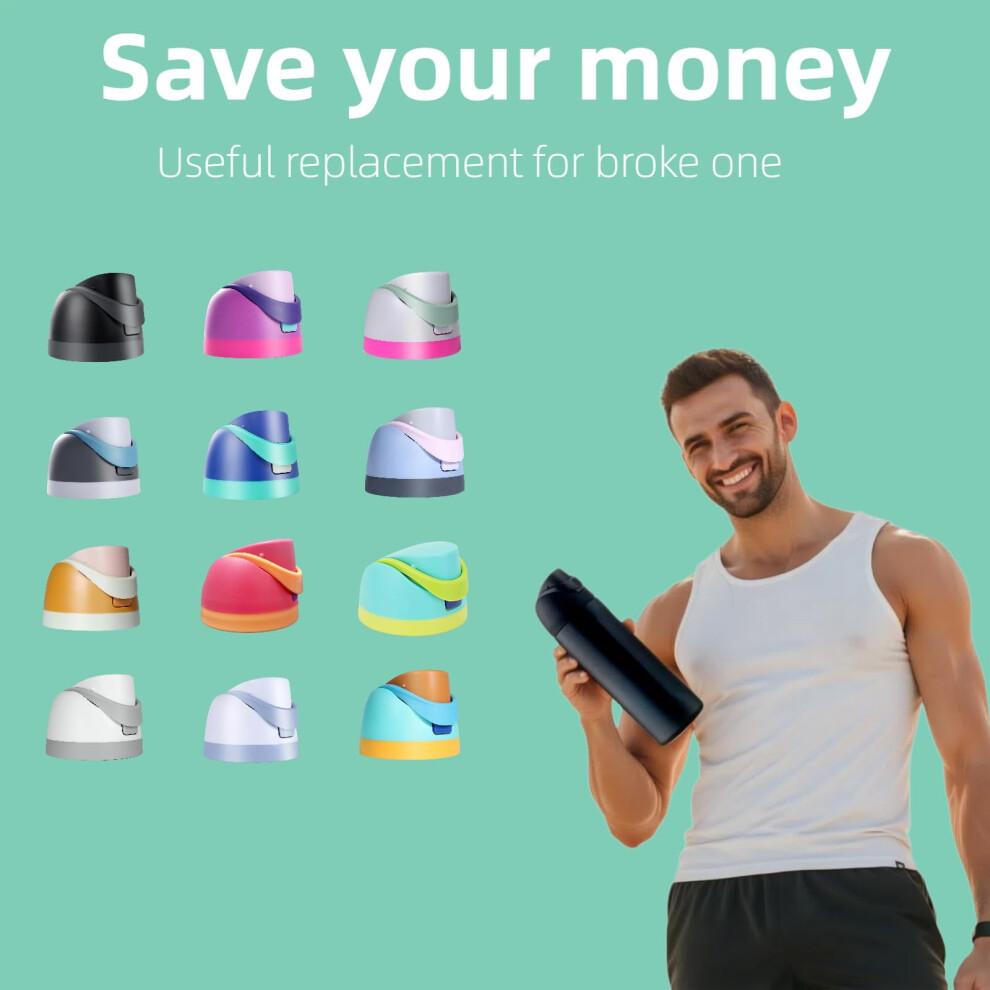 Replacement Lid for Owala Freesip – One-Button, Leakproof, BPA-Free Cap Compatible with Black Owala 16oz/24oz/32oz/40oz