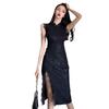 Neue frauen kleidung retro spitze split gabel verbesserte cheongsam kleid