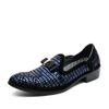 Independent Station Large Size Rhinestone Casual Leather Shoes Personalized Sneakers Men's Shoes Fashion Pointed Bright Diamond Small Leather Shoes